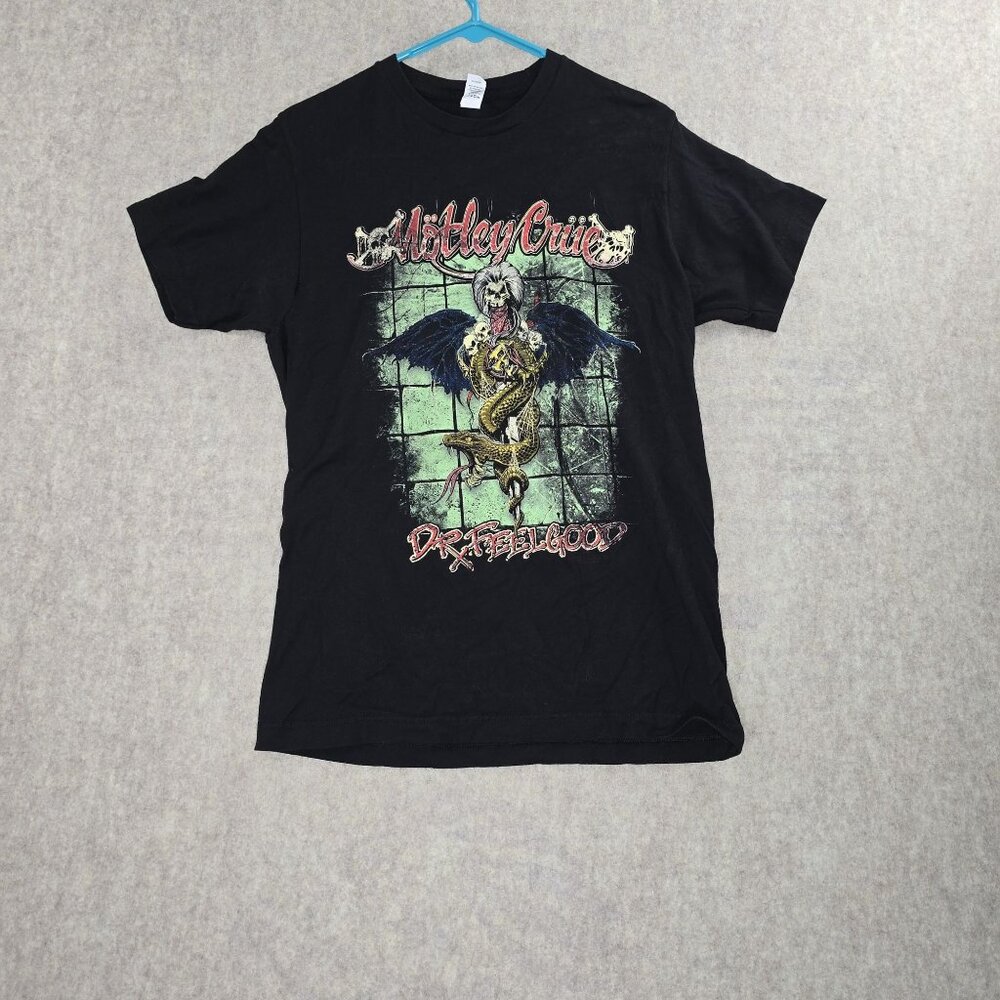 Motley Crue Dr. Feelgood Tour Tee M Tultex 100% Cotton Black